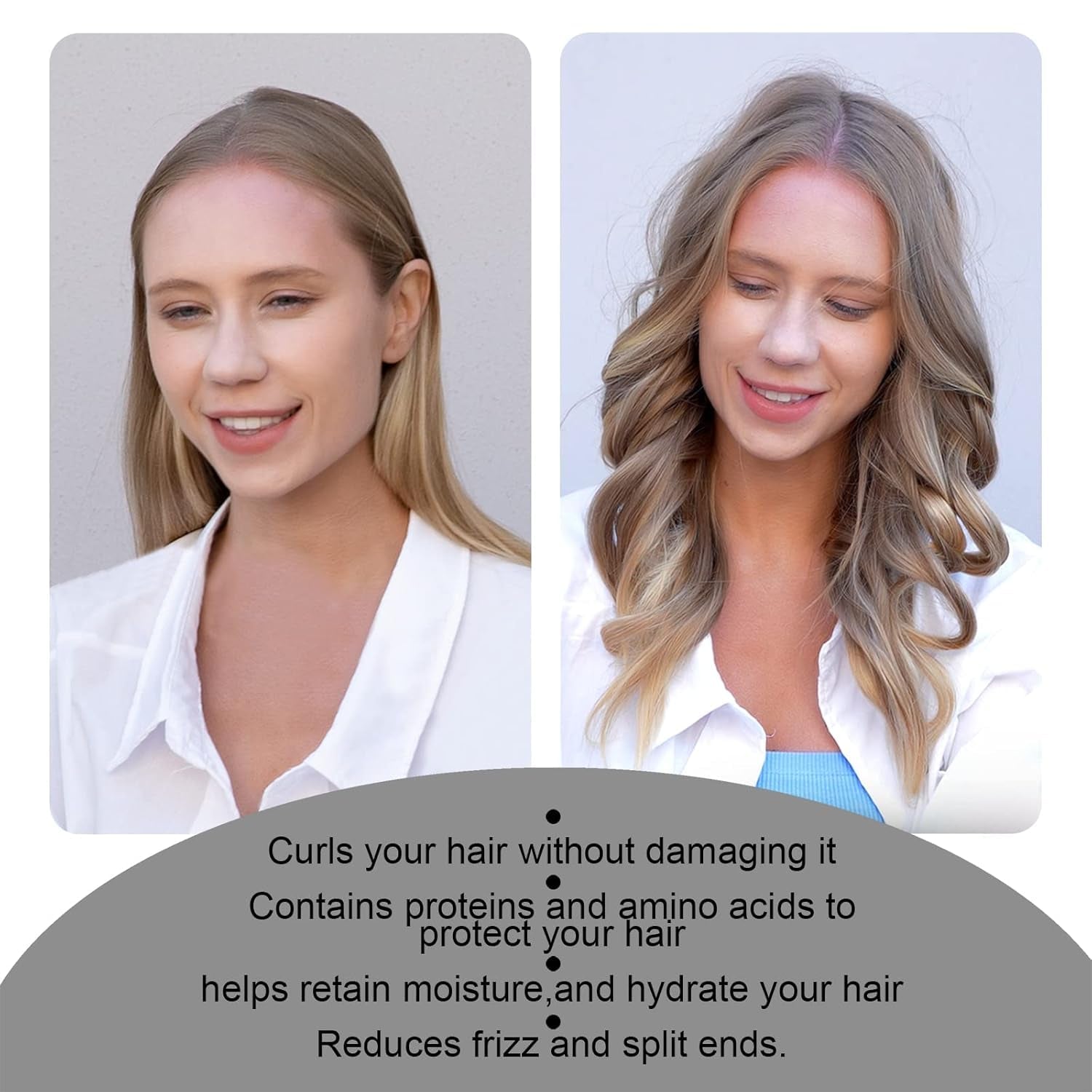 Heatless Curling Rod Headband, No Heat Silk Ribbon Rollers for Overnight Sleeping Curls, Styling Kit with Hair Clips and Scrunchie