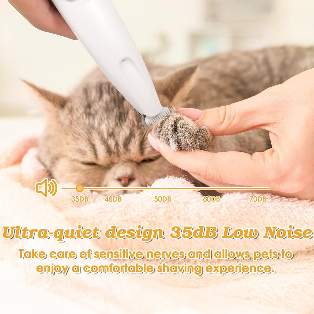 Dog Paw Trimmer, Upgraded 18Mm-Blade Electric Dog Clippers for Groomming-With Led Display, Waterproof Pet Micro Precisiion Trimmer, Rechargeable Hair Shaver for Paws, Ears, Face, Rump-And Eyes