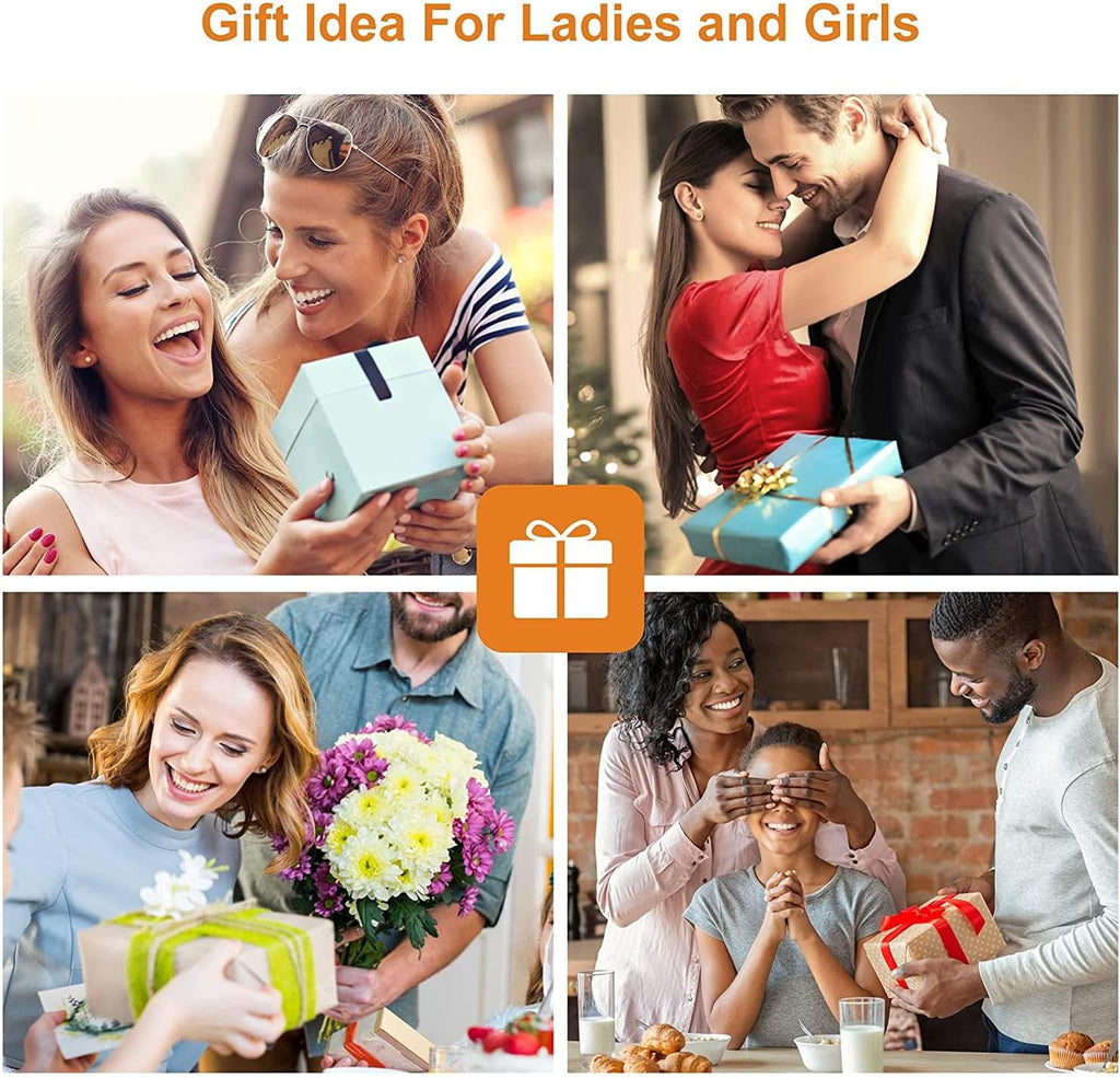 Tri-Fold Lighted Vanity Makeup Mirror with 3X/2X Magnification,21 Leds Light and Touch Screen,180 Degree Free Rotation Countertop Cosmetic Mirror,Travel (White)