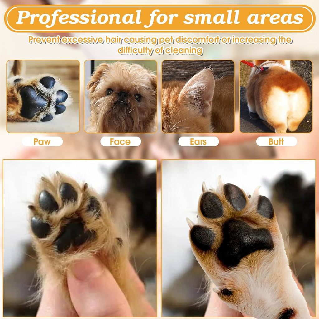 Dog Paw Trimmer, Upgraded 18Mm-Blade Electric Dog Clippers for Groomming-With Led Display, Waterproof Pet Micro Precisiion Trimmer, Rechargeable Hair Shaver for Paws, Ears, Face, Rump-And Eyes